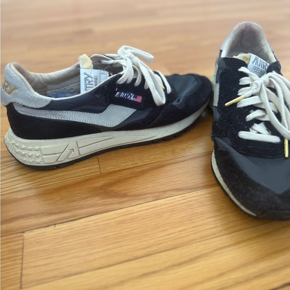 Black and Gray Athletic Shoes